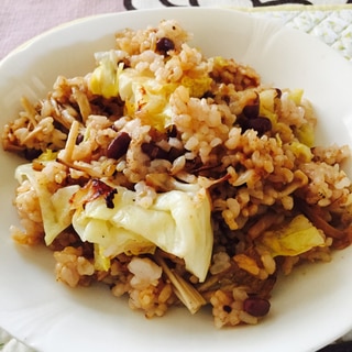 玄米ご飯の簡単チャーハン